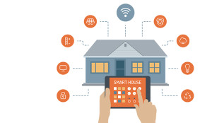 Smart house flat illustration concept